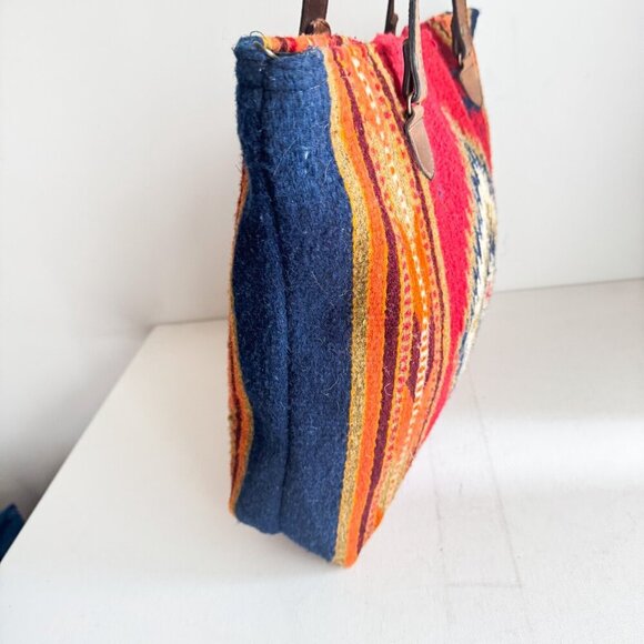 Wool Southwestern Print Colourful Tore Bag - Picture 4 of 11